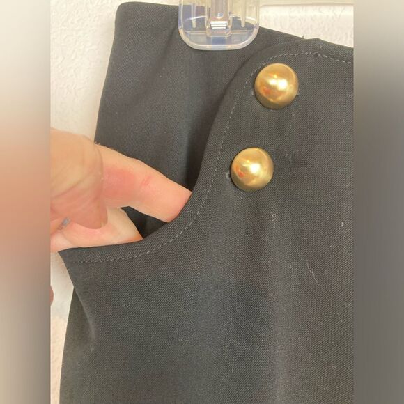 Vesti Black sailor trousers gabardine gold buttons & cool pockets run big - Picture 5 of 10